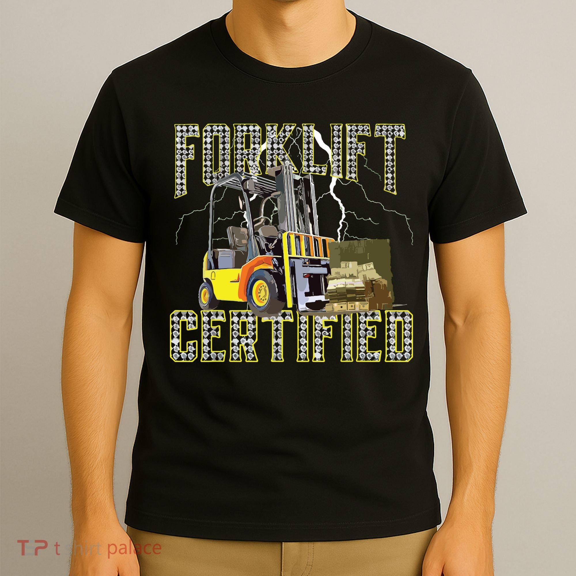 Retro Style Funny Forklift Operator Forklift Certified T-Shirt