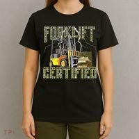 Retro Style Funny Forklift Operator Forklift Certified T-Shirt thumb 4