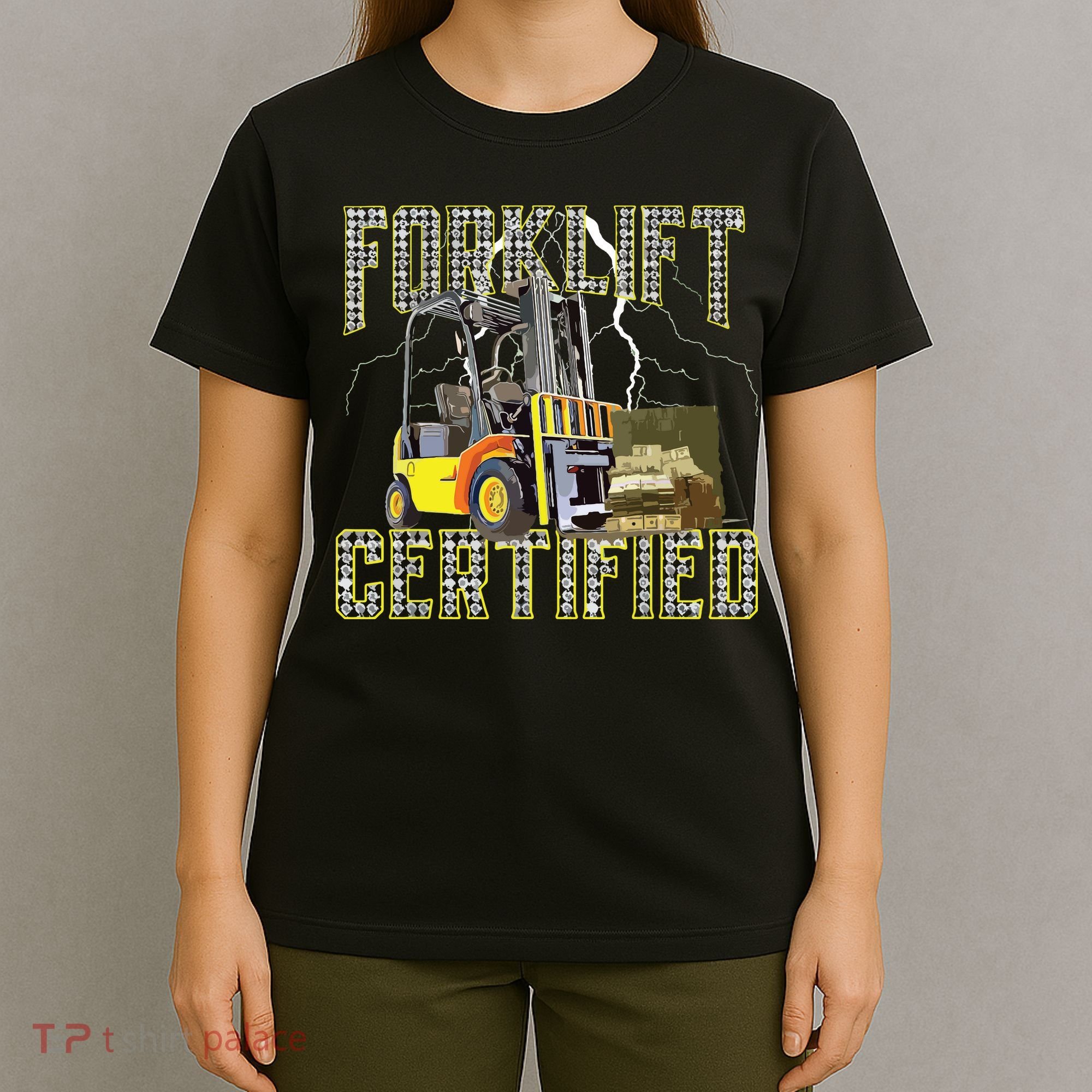 Retro Style Funny Forklift Operator Forklift Certified T-Shirt