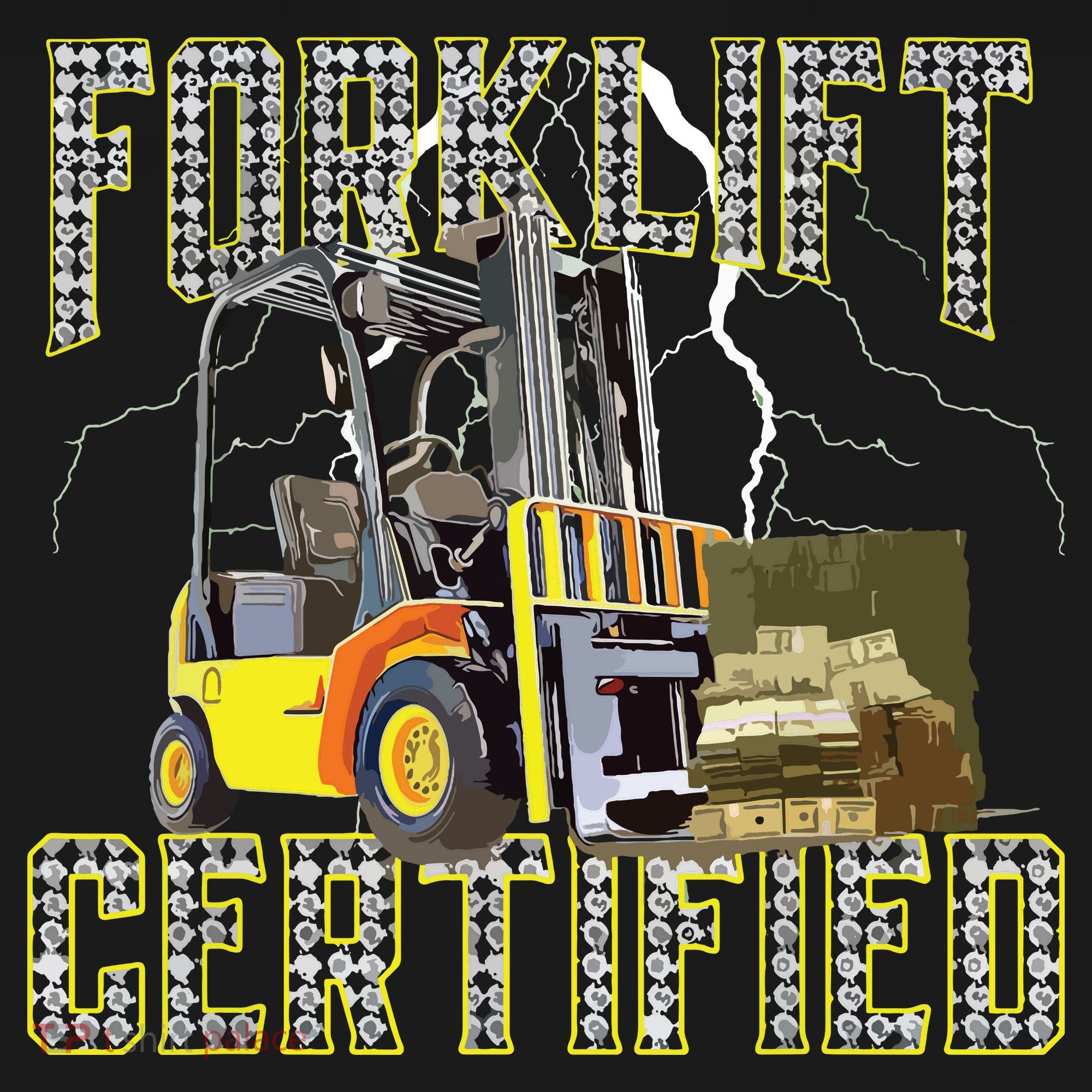 Retro Style Funny Forklift Operator Forklift Certified T-Shirt