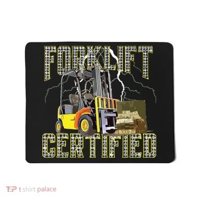 Retro Style Funny Forklift Operator Forklift Certified Mousepad