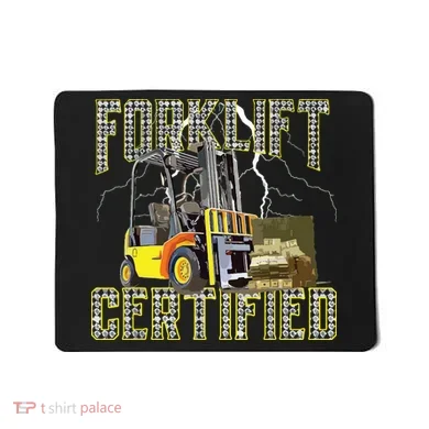 Retro Style Funny Forklift Operator Forklift Certified Mousepad
