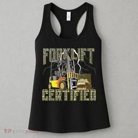 Retro Style Funny Forklift Operator Forklift Certified Women's Tank Top thumb 3