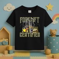 Retro Style Funny Forklift Operator Forklift Certified Toddler T-Shirt thumb 3