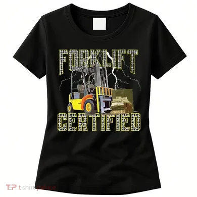 Retro Style Funny Forklift Operator Forklift Certified Women's T-Shirt