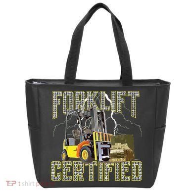 Retro Style Funny Forklift Operator Forklift Certified Tote Bag