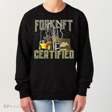 Retro Style Funny Forklift Operator Forklift Certified Women's Sweatshirt