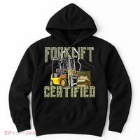Retro Style Funny Forklift Operator Forklift Certified Hoodie thumb 0