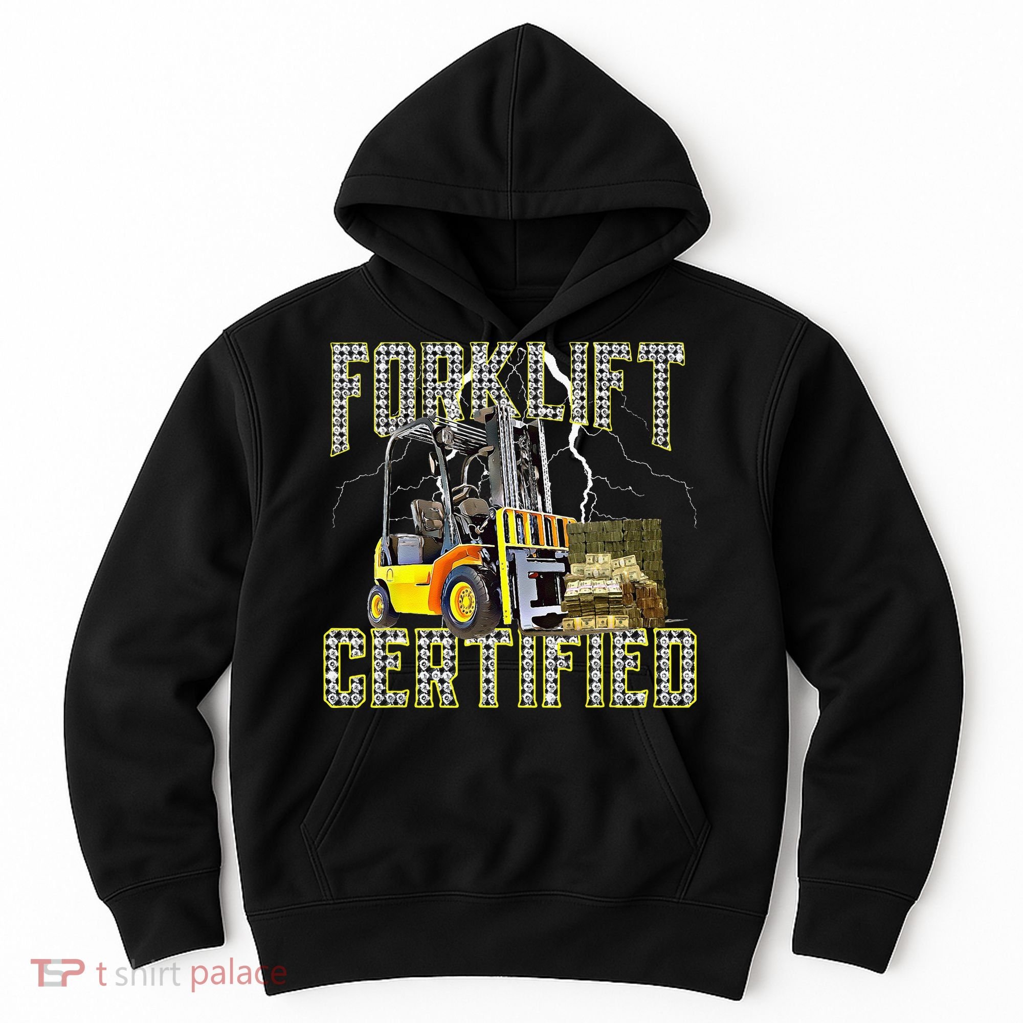 Retro Style Funny Forklift Operator Forklift Certified Hoodie