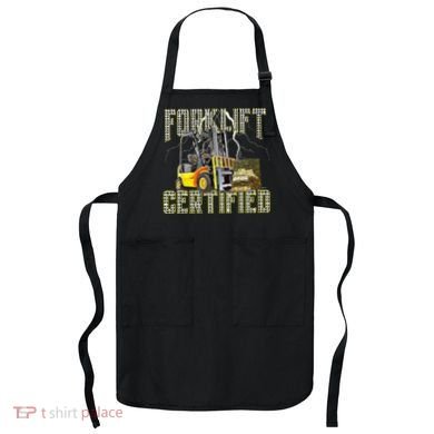 Retro Style Funny Forklift Operator Forklift Certified Apron