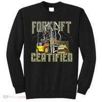Retro Style Funny Forklift Operator Forklift Certified Sweatshirt thumb 0