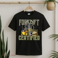 Retro Style Funny Forklift Operator Forklift Certified T-Shirt thumb 2