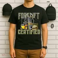 Retro Style Funny Forklift Operator Forklift Certified T-Shirt thumb 6