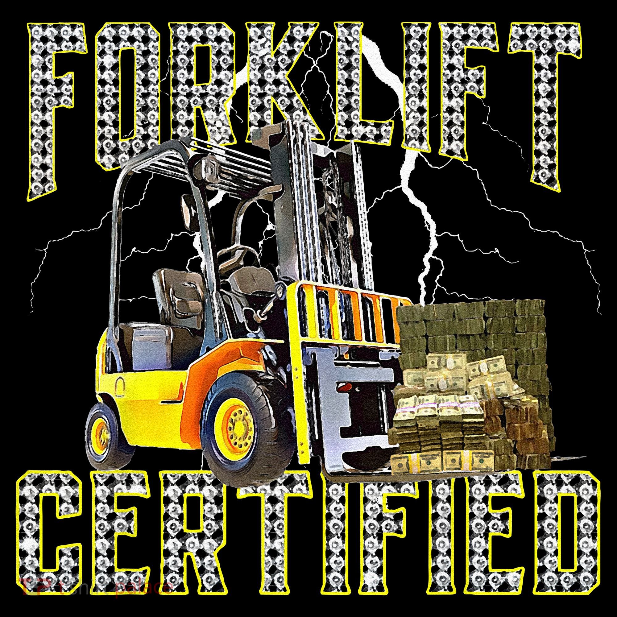 Retro Style Funny Forklift Operator Forklift Certified Women's Hoodie