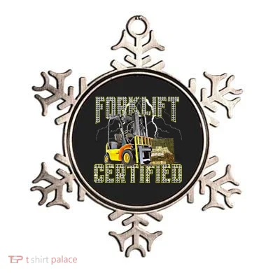 Retro Style Funny Forklift Operator Forklift Certified Ornament