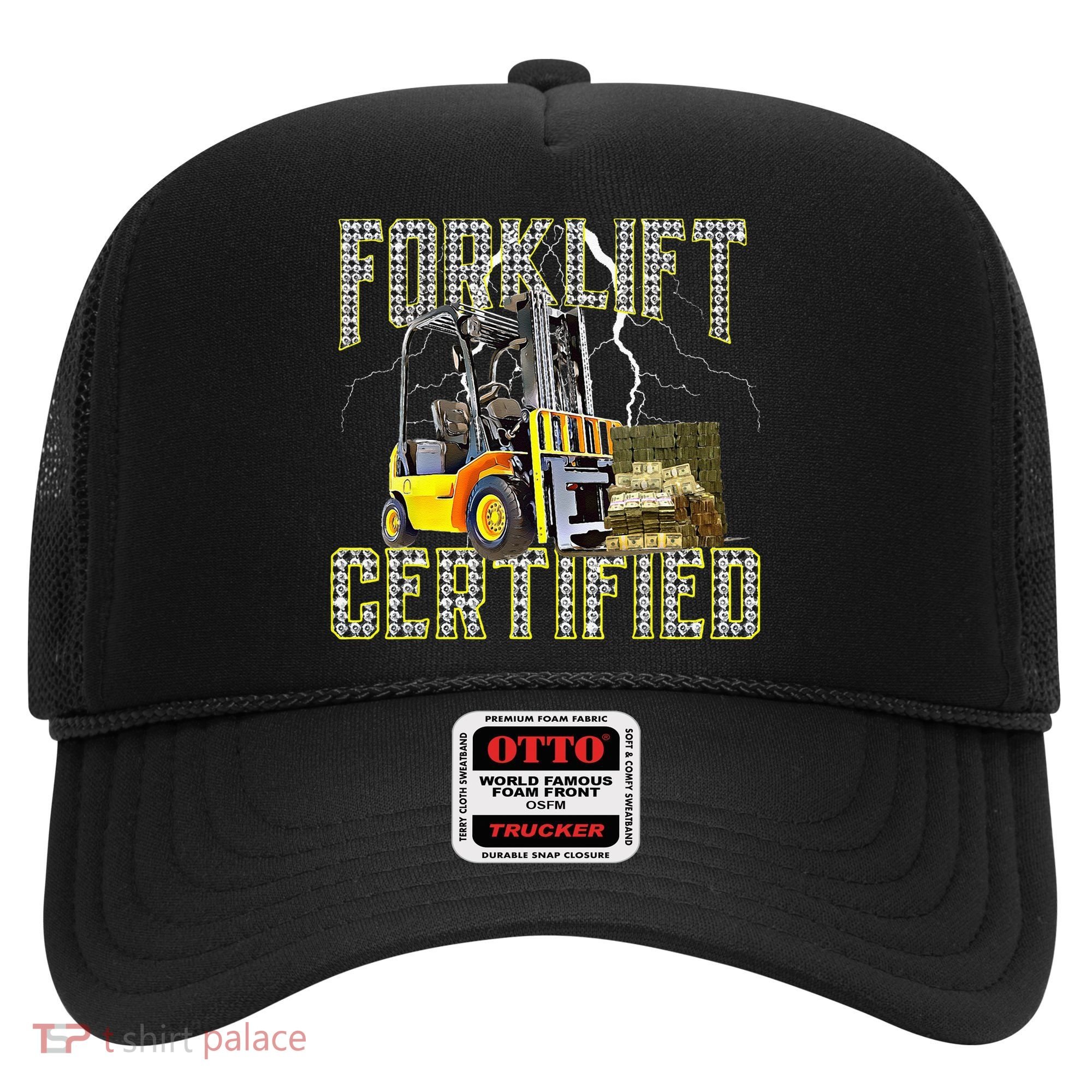 Retro Style Funny Forklift Operator Forklift Certified Hat