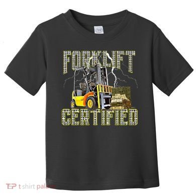 Retro Style Funny Forklift Operator Forklift Certified Toddler T-Shirt