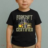 Retro Style Funny Forklift Operator Forklift Certified Toddler T-Shirt thumb 2