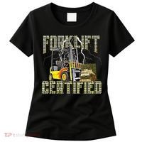 Retro Style Funny Forklift Operator Forklift Certified Women's T-Shirt thumb 0