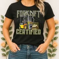 Retro Style Funny Forklift Operator Forklift Certified Women's T-Shirt thumb 2