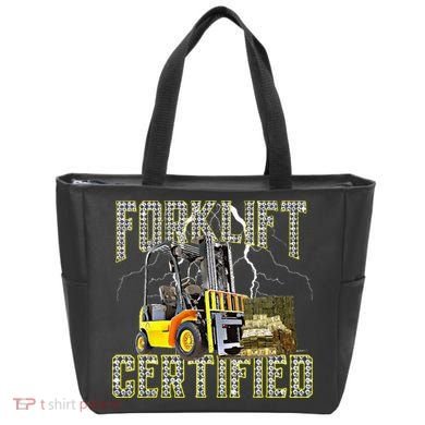Retro Style Funny Forklift Operator Forklift Certified Tote Bag