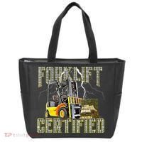 Retro Style Funny Forklift Operator Forklift Certified Tote Bag thumb 0