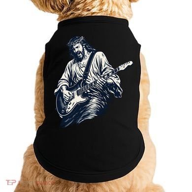 Rocking Savior Guitar Legend Jesus Rocks Doggie Tank