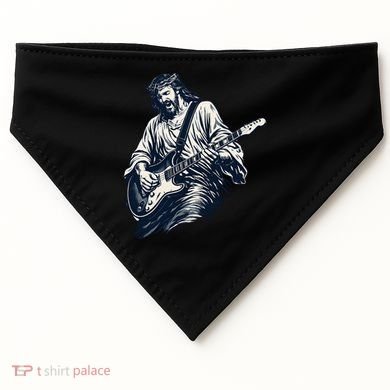 Rocking Savior Guitar Legend Jesus Rocks USA-Made Doggie Bandana
