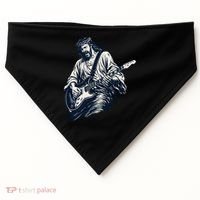 Rocking Savior Guitar Legend Jesus Rocks USA-Made Doggie Bandana thumb 0