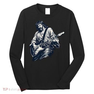 Rocking Savior Guitar Legend Jesus Rocks Long Sleeve Shirt