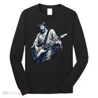 Rocking Savior Guitar Legend Jesus Rocks Long Sleeve Shirt thumb 0
