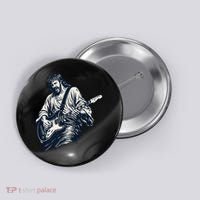 Rocking Savior Guitar Legend Jesus Rocks Button thumb 0