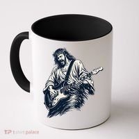 Rocking Savior Guitar Legend Jesus Rocks Coffee Mug thumb 0