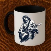 Rocking Savior Guitar Legend Jesus Rocks Coffee Mug thumb 2