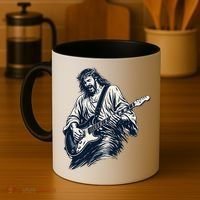 Rocking Savior Guitar Legend Jesus Rocks Coffee Mug thumb 4