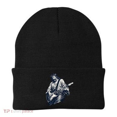 Rocking Savior Guitar Legend Jesus Rocks Beanie