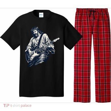 Rocking Savior Guitar Legend Jesus Rocks Pajama Set