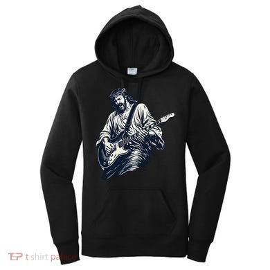 Rocking Savior Guitar Legend Jesus Rocks Women's Hoodie