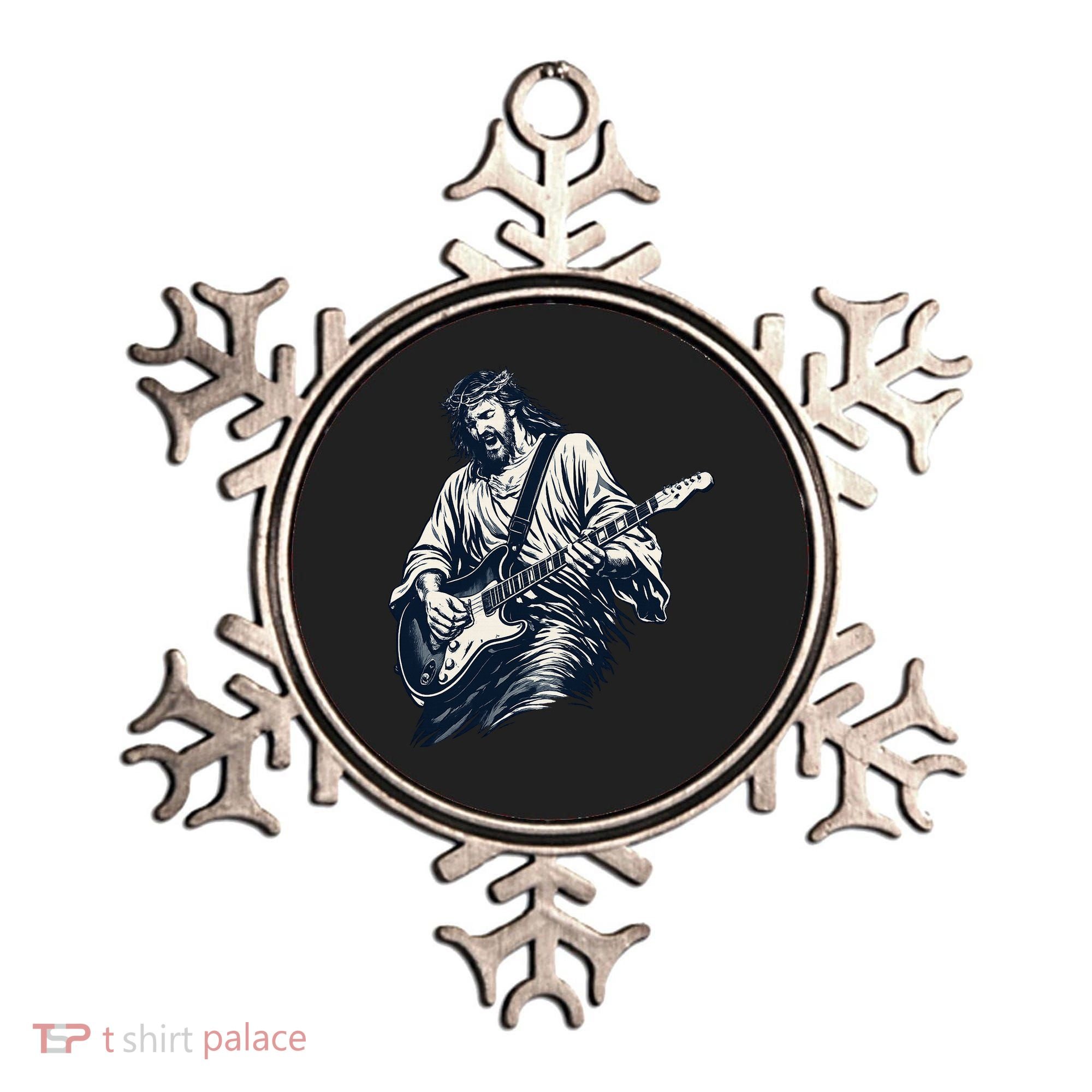 Rocking Savior Guitar Legend Jesus Rocks Ornament