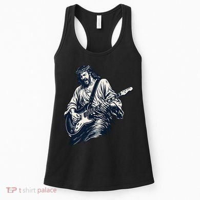 Rocking Savior Guitar Legend Jesus Rocks Women's Tank Top