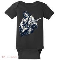 Rocking Savior Guitar Legend Jesus Rocks Baby Bodysuit thumb 0