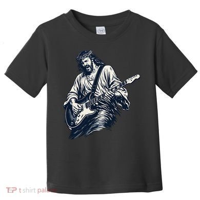 Rocking Savior Guitar Legend Jesus Rocks Toddler T-Shirt