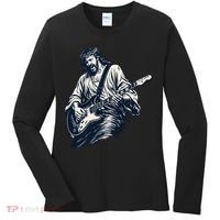 Rocking Savior Guitar Legend Jesus Rocks Women's Long Sleeve Shirt thumb 0