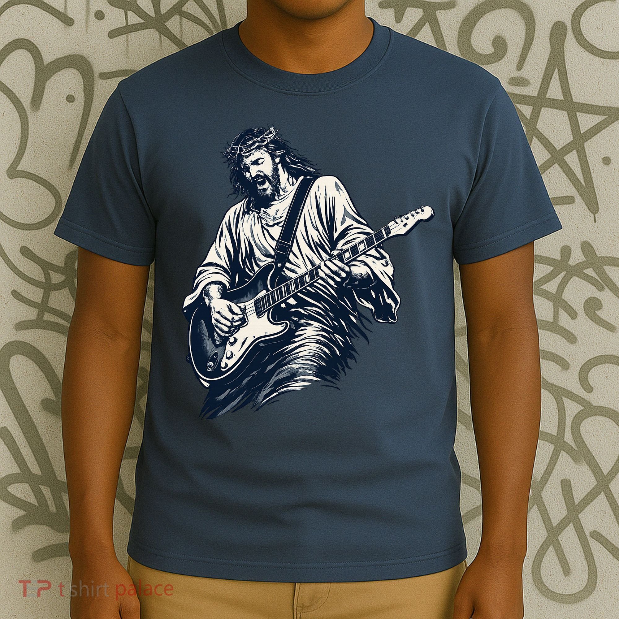 Rocking Savior Guitar Legend Jesus Rocks T-Shirt