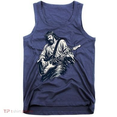 Rocking Savior Guitar Legend Jesus Rocks Tank Top