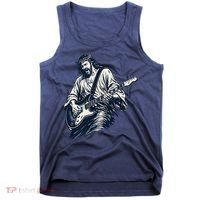 Rocking Savior Guitar Legend Jesus Rocks Tank Top thumb 0