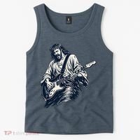 Rocking Savior Guitar Legend Jesus Rocks Tank Top thumb 2