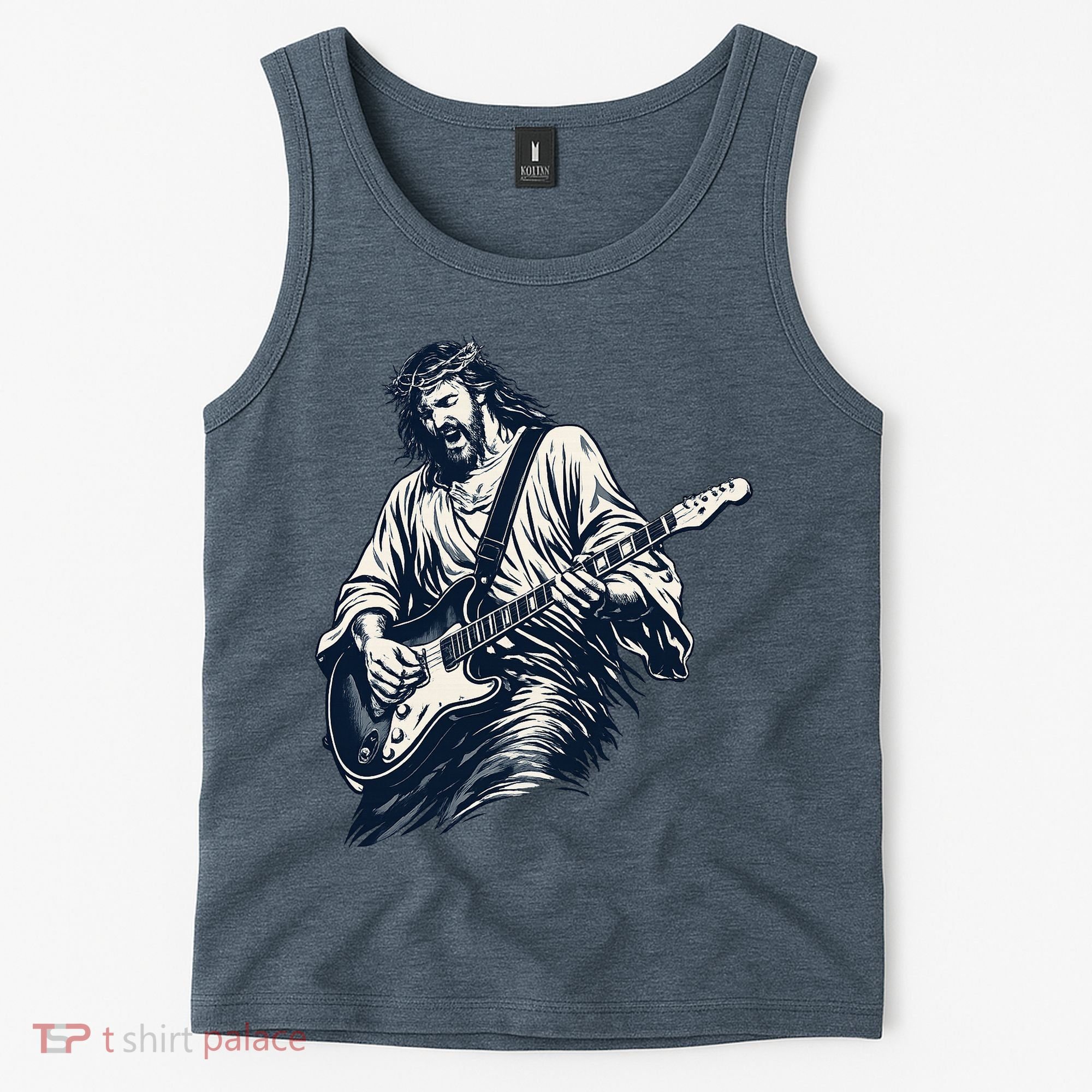 Rocking Savior Guitar Legend Jesus Rocks Tank Top