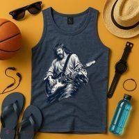Rocking Savior Guitar Legend Jesus Rocks Tank Top thumb 4