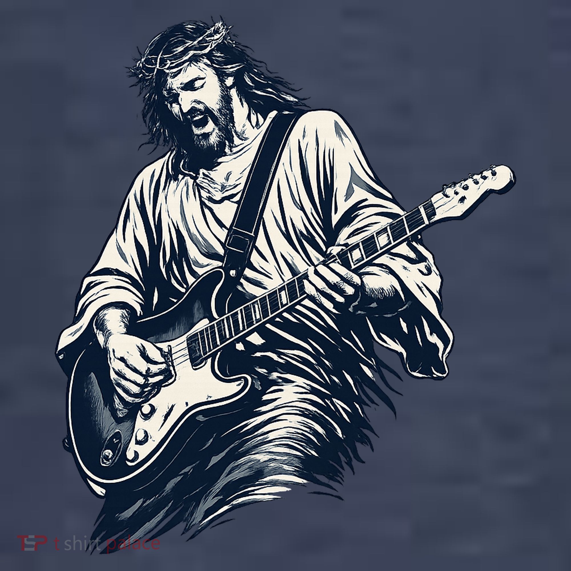 Rocking Savior Guitar Legend Jesus Rocks Tank Top